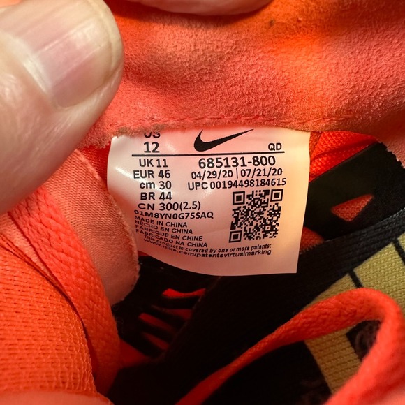 Mens Nike Zoom Roational 6 Bright Mango Track Field Shoes Sneakers Size 12 M GUC - Picture 8 of 8